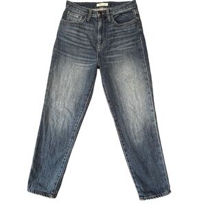 Madewell The Mom Jean Tapered Leg High Rise. Blue Size 26. #834